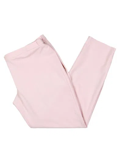 Calvin Klein Womens Mid Rise Tapered Leg Straight Leg Pants In Pink