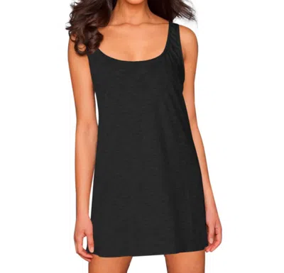 La Blanca Jersey Tank Dress Cover Up In Black In Black