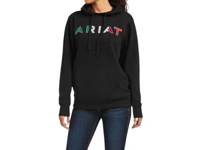 Ariat Mexico Fleece Hoodie In Black In Black