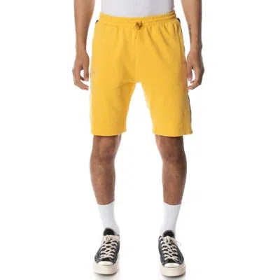 Kappa Logo Tape Dasved Shorts In Yellow/grey/black In Yellow