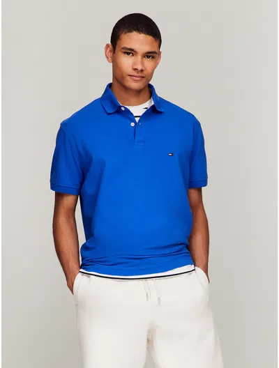 Tommy Hilfiger Regular Fit Performance Pique Polo In Blue