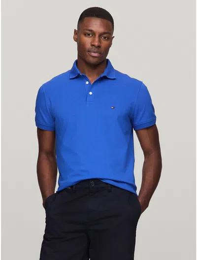 Tommy Hilfiger Regular Fit Performance Pique Polo In Blue