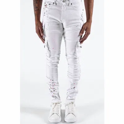 Serenede Universe Laws Cargo Jeans In White In White