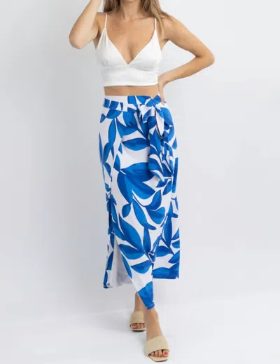 Fore Extra-tropic Wrap Midi Skirt In Blue In Blue