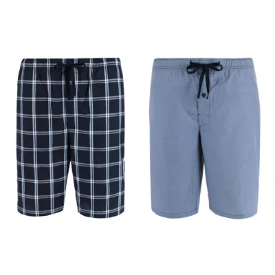 Hanes Men's Big And Tall Woven Cotton Pajama Sleep Shorts (pack Of 2) In Multi