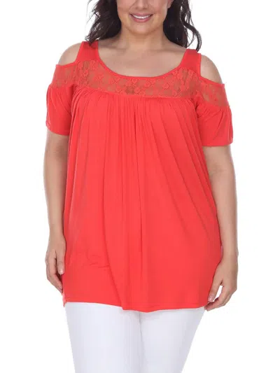 White Mark Plus Size Bexley Tunic Top In Pink
