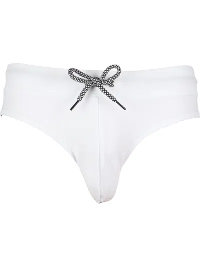 Inc Mens Regular Fit Briefs Swim Bottom Separates In White