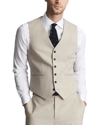 Reiss Fine Wool Vest In Beige