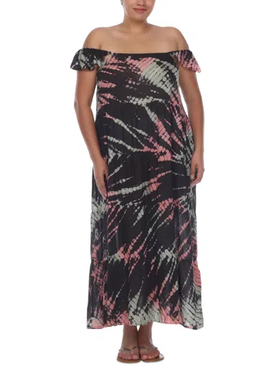 Raviya Plus Womens Tie-dye Dress Cover-up In Multi