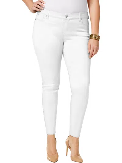 Celebrity Pink Plus Jayden Womens Denim Colored Skinny Jeans In White