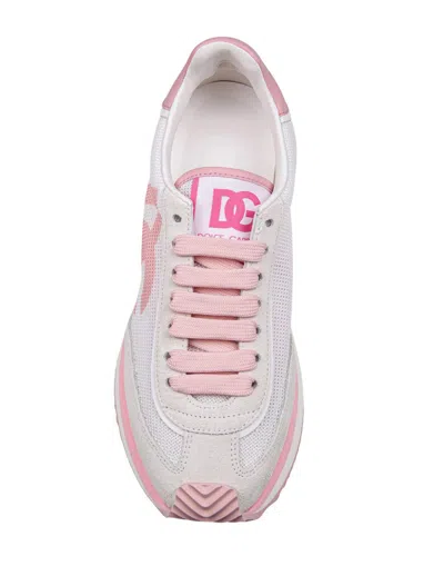 Dolce & Gabbana Canvas And Suede Sneakers In Multicolor
