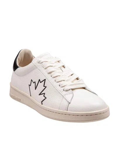 Dsquared2 Soft Leather Sneakers In Multicolor
