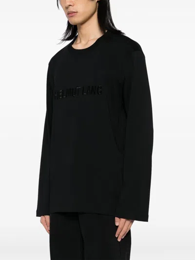 Helmut Lang Logo Crew Neck T-shirt Long Sleeves
