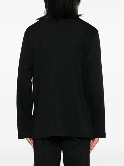Helmut Lang Logo Crew Neck T-shirt Long Sleeves