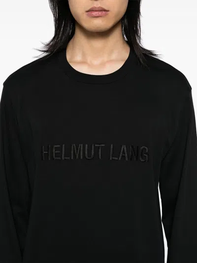 Helmut Lang Logo Crew Neck T-shirt Long Sleeves