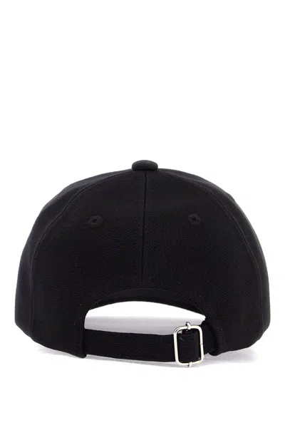 Apc Charlie Logo-embroidered Cotton-canvas Baseball Cap In Black