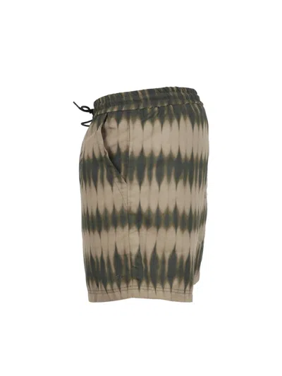 Apc A.p.c. Men Swimsuit With Print In Brown