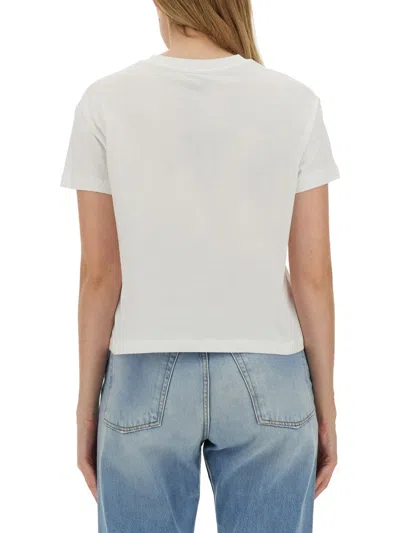 Apc Logo Embroidered Organic Cotton T-shirt In White