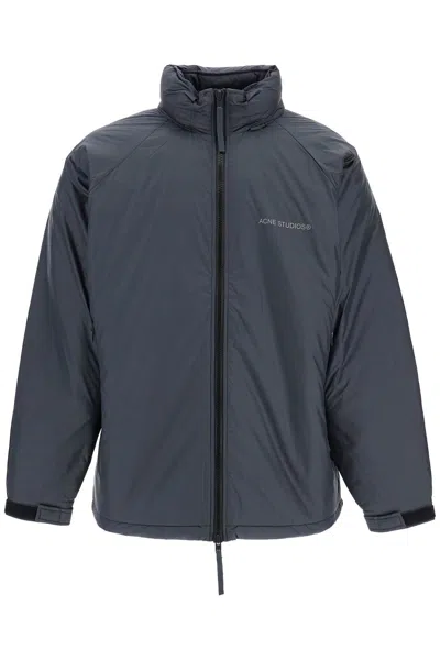 Acne Studios Lightweight Down Jacket With Patches In Black