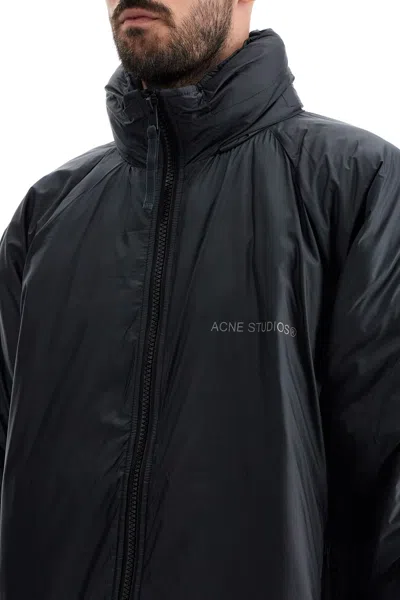 Acne Studios Lightweight Down Jacket With Patches In Black