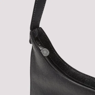 Acne Studios Platt Shoulder Bag In Cracked Leather In Black