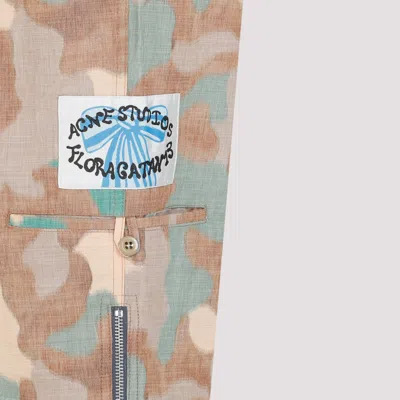 Acne Studios Camouflage Logo-patch Cargo Pants In Multicolour