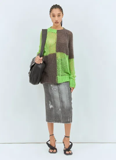 Acne Studios Women Loose Knit Sweater In Green