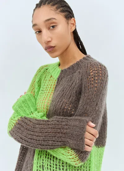Acne Studios Women Loose Knit Sweater In Green