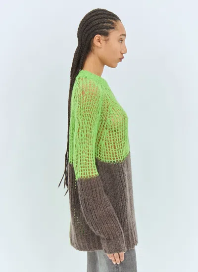 Acne Studios Women Loose Knit Sweater In Green