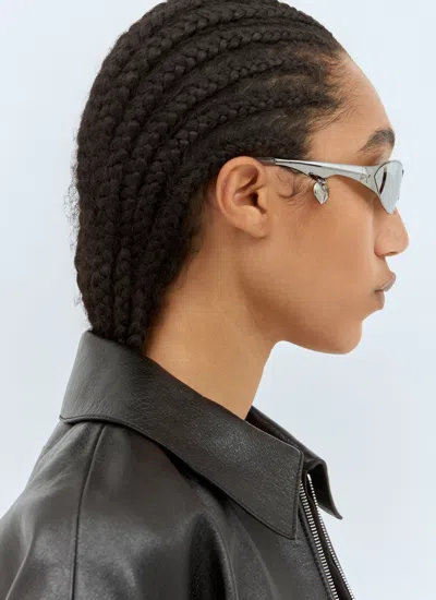 Acne Studios Women Metal Frame Charm Sunglasses In Silver