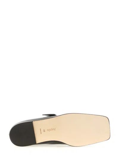 Aeyde Sunny Polido Dancer Lamb Leather Flats In Black