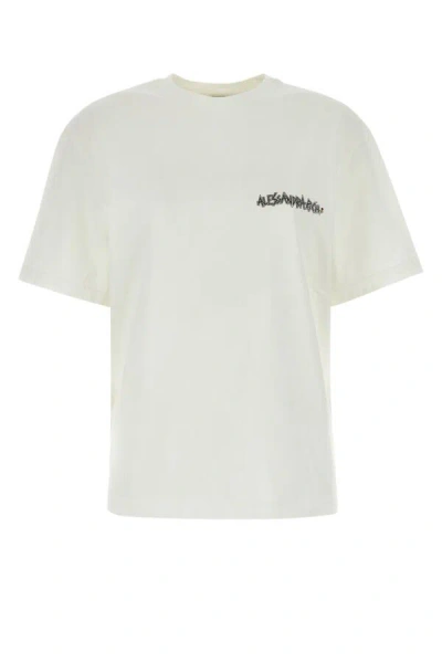 Alessandra Rich T-shirt With Round Neck And Short Sleeves In White