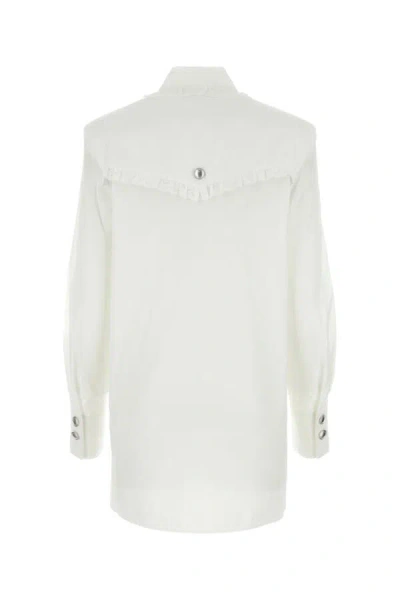 Alessandra Rich Logo Patch Mini Dress In White