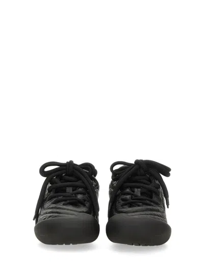 Alexander Mcqueen Flexion Leather Sneakers In Black