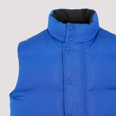 Alexander Mcqueen Man Down Jacket Bright Blue Size 40 Polyester In Blue