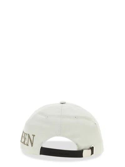 Alexander Mcqueen Sporty Hat With Curved Brim And Eyelet Vents In Green