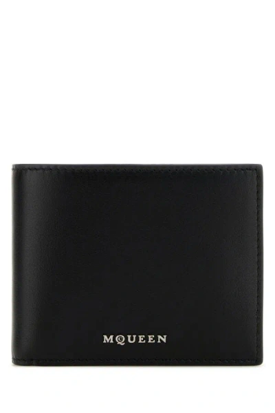 Alexander Mcqueen Leather Bifold Wallet With In Black