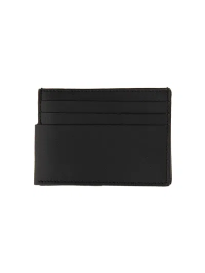 Alexander Mcqueen Men Card Holder With Logo In Black