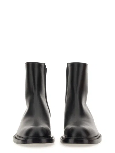 Alexander Mcqueen Cuban Stack Boot With 4.5 Cm Heel In Black