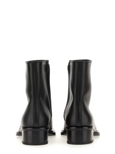 Alexander Mcqueen Cuban Stack Boot With 4.5 Cm Heel In Black