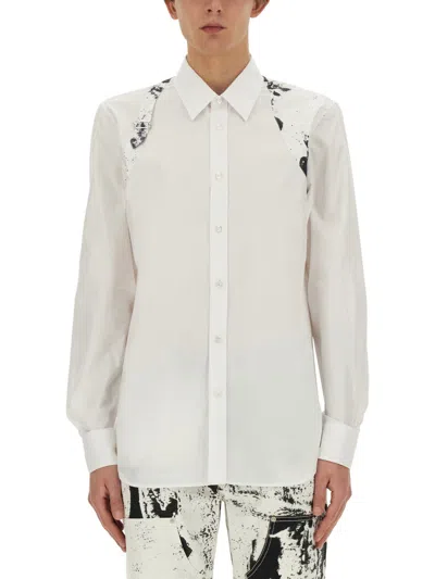 Alexander Mcqueen Alexander Mc Queen Printed Harness Shirt In White