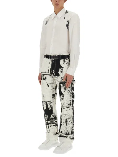 Alexander Mcqueen Alexander Mc Queen Printed Harness Shirt In White