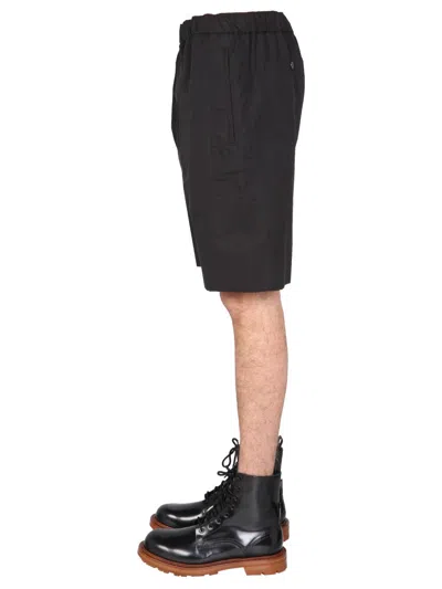 Alexander Mcqueen Men's Gabardine Bermuda Shorts In Black