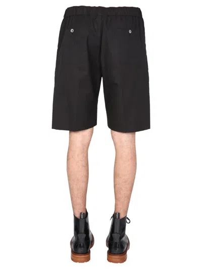 Alexander Mcqueen Men's Gabardine Bermuda Shorts In Black
