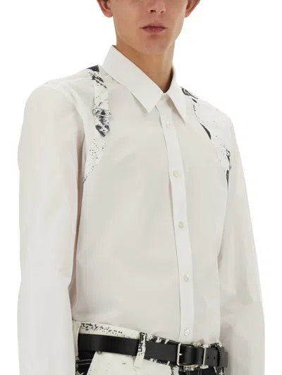 Alexander Mcqueen Alexander Mc Queen Printed Harness Shirt In White