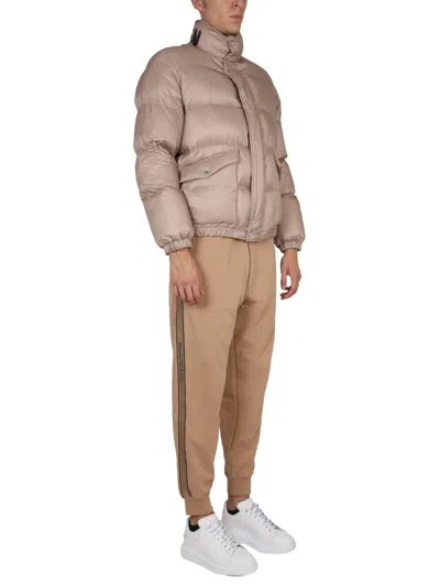 Alexander Mcqueen Man Down Jacket Sand Size 38 Polyester In Cream