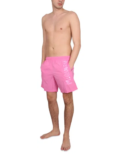 Alexander Mcqueen Swim Trunks In Pink