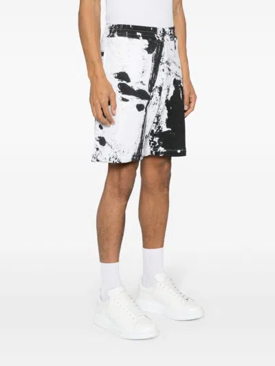 Alexander Mcqueen All Over Print Bermuda Shorts In Multicolor