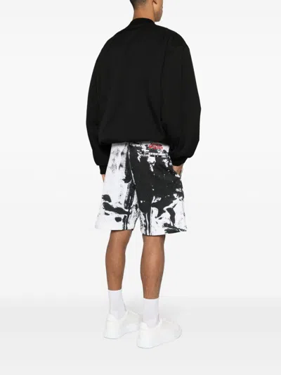 Alexander Mcqueen All Over Print Bermuda Shorts In Multicolor
