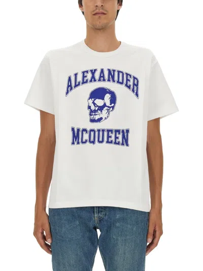 Alexander Mcqueen T-shirt Varsity In White